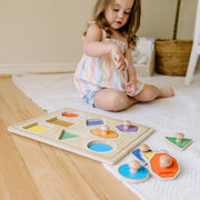 Geometric Shapes Deluxe Jumbo Peg Puzzle - 8 Pieces H8