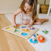 Geometric Shapes Deluxe Jumbo Peg Puzzle - 8 Pieces H8