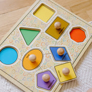 Geometric Shapes Deluxe Jumbo Peg Puzzle - 8 Pieces H8
