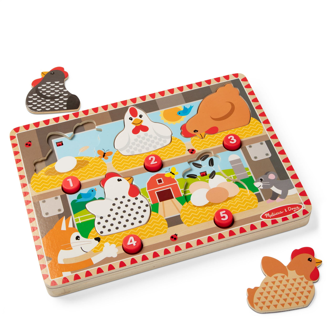 Happy Hens Push to Pop Puzzle F3