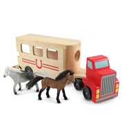 Horse Carrier Wooden Vehicles Play Set N4