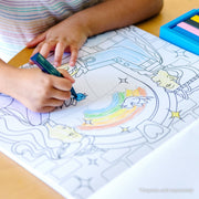 Jumbo 50-Page Kids' Coloring Pad - Horses, Hearts, Flowers, and More H8
