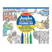 Jumbo 50-Page Kids' Coloring Pad - Space, Sharks, Sports, and More Z6