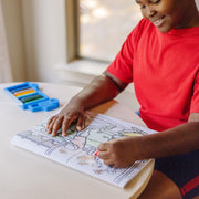 Jumbo 50-Page Kids' Coloring Pad - Space, Sharks, Sports, and More Z6