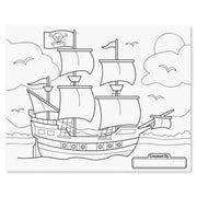 Jumbo 50-Page Kids' Coloring Pad - Space, Sharks, Sports, and More Z6