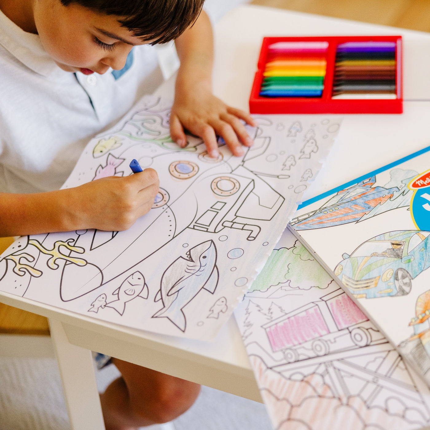 Jumbo Coloring Pad - Vehicles N2