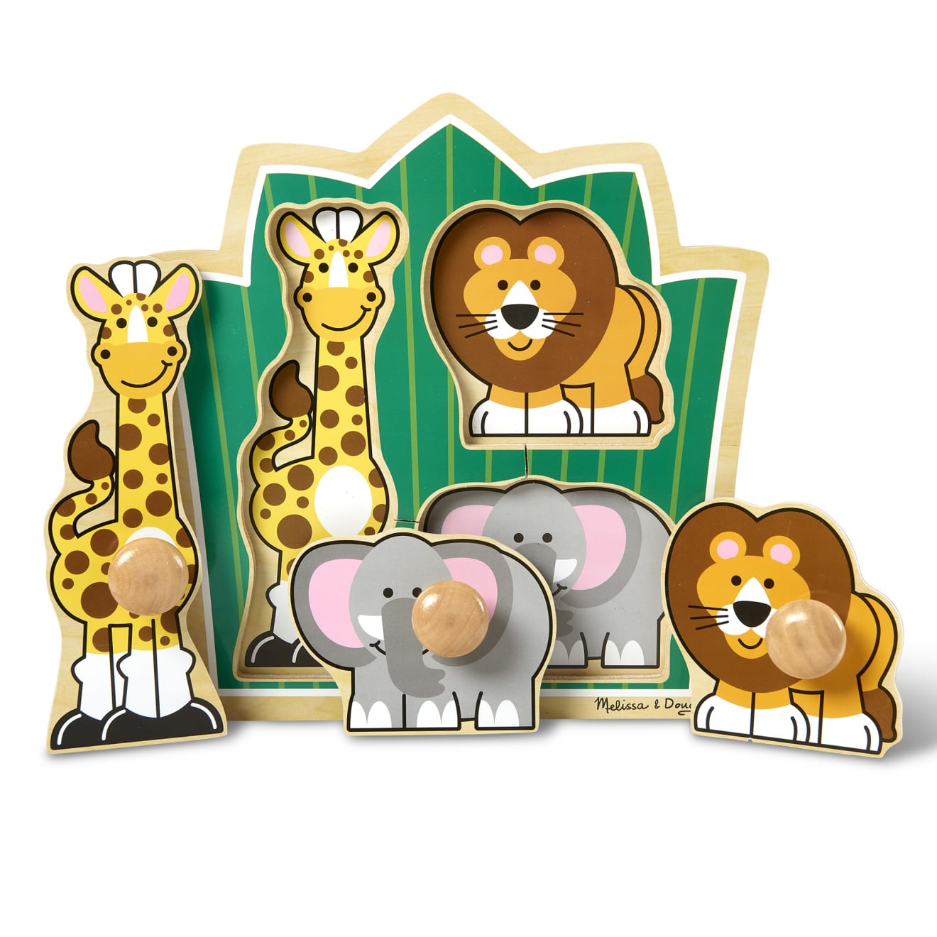 Jungle Friends Jumbo Knob Puzzle - 3 Pieces V6