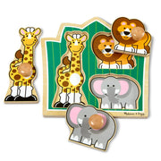 Jungle Friends Jumbo Knob Puzzle - 3 Pieces V6