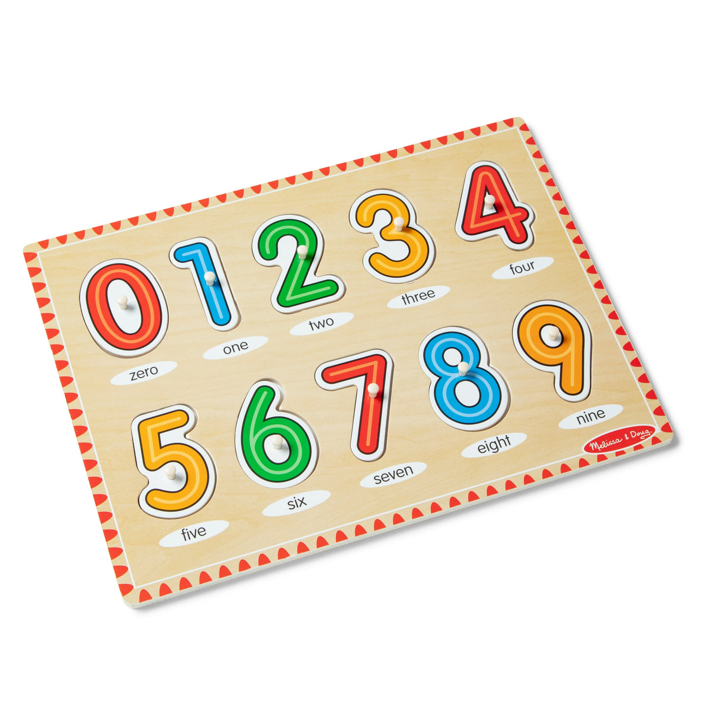 Lift & See Numbers Peg Puzzle - 10 Pieces O5