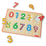 Lift & See Numbers Peg Puzzle - 10 Pieces O5