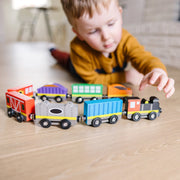 Magnetic Wooden Train Cars Y8