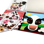 Make-a-Face – Farm Reusable Sticker Pad – On the Go Travel Activity G2
