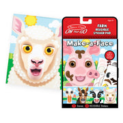 Make-A-Face Reusable Sticker Pad 3-Pack: Safari, Farm, Pets V0