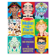 Make-a-Face Sticker Pad - Crazy Characters M9