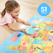 Map Floor Puzzle - 51 Pieces J5