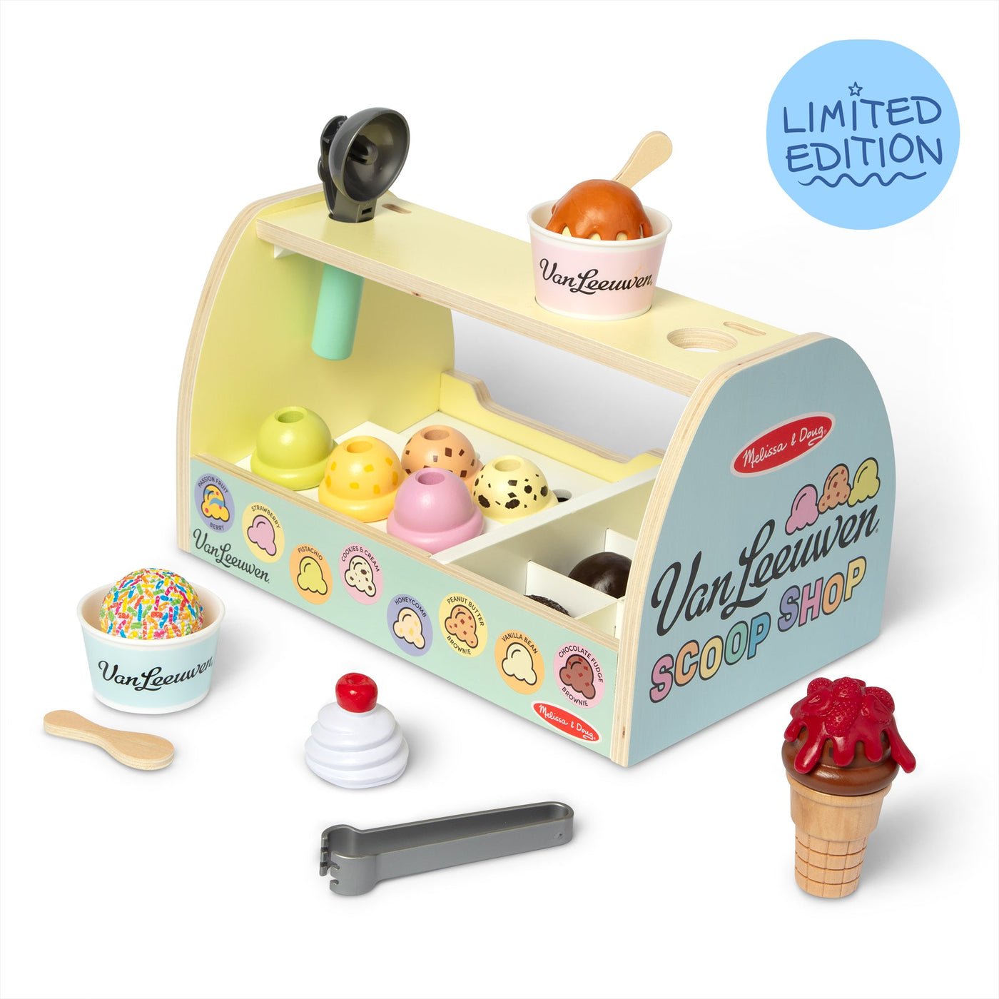 Melissa & Doug x Van Leeuwen Wooden Ice Cream Counter J7