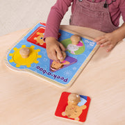 Ms. Rachel™ Wooden Peek-a-Boo Jumbo Peg Puzzle – 4 Pieces D2