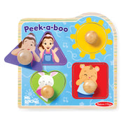 Ms. Rachel™ Wooden Peek-a-Boo Jumbo Peg Puzzle – 4 Pieces G7