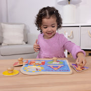 Ms. Rachel™ Wooden Peek-a-Boo Jumbo Peg Puzzle – 4 Pieces G7