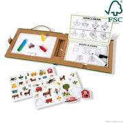 Natural Play: Play, Draw, Create Reusable Drawing & Magnet Kit – Farm Y5