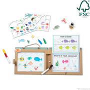 Natural Play: Play, Draw, Create Reusable Drawing & Magnet Kit – Ocean J6