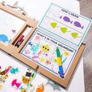 Natural Play: Play, Draw, Create Reusable Drawing & Magnet Kit – Ocean J6