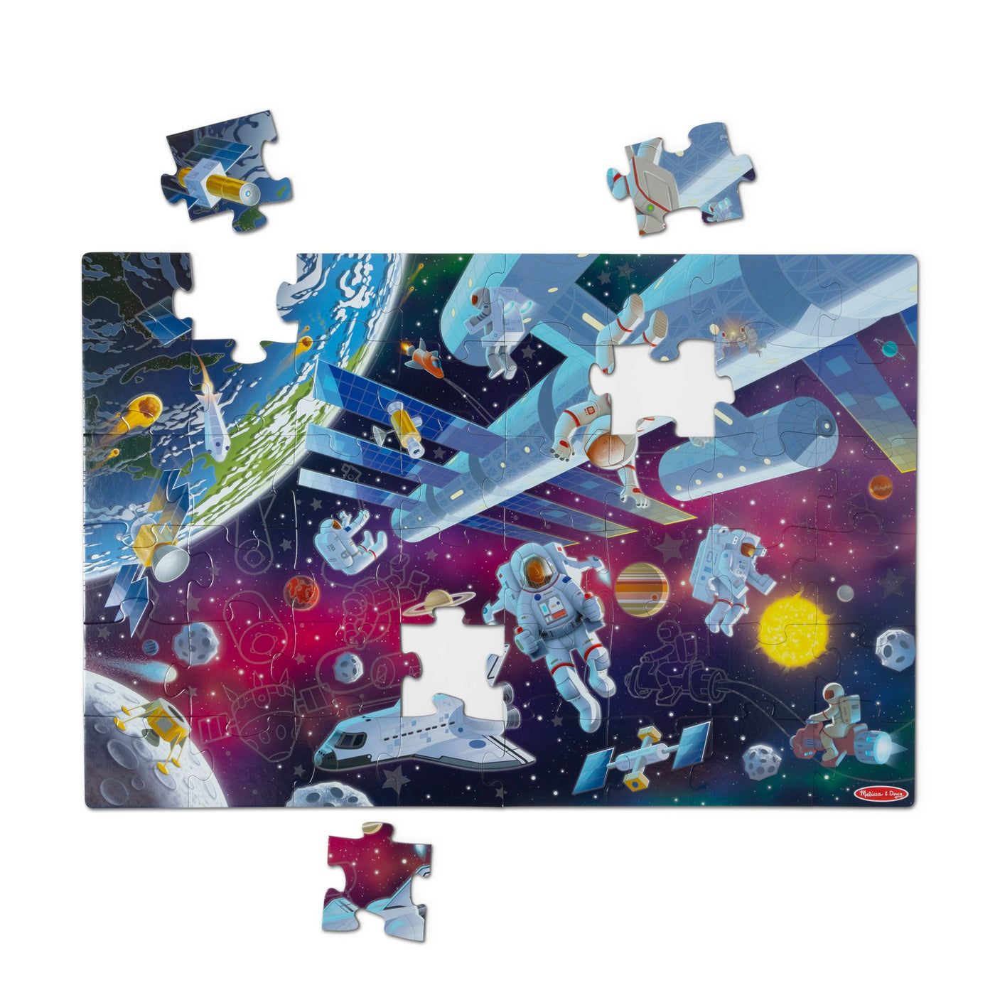 Outer Space Glow-in-the-Dark Floor Puzzle – 48 Pieces G9