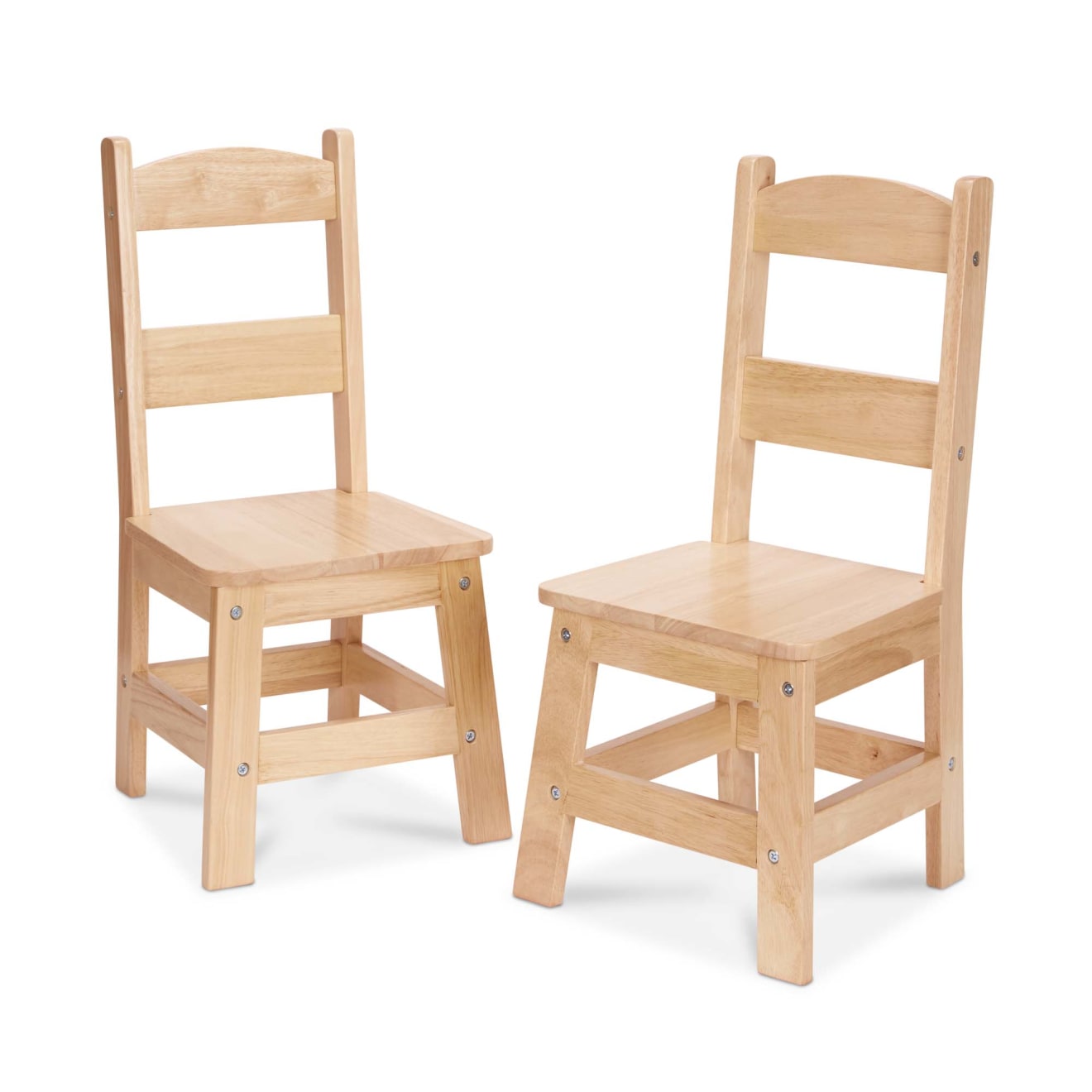 Pair of Solid Wood Chairs 2-Piece Set F4