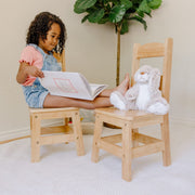 Pair of Solid Wood Chairs 2-Piece Set F4