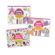 Princess, Fairy, Animals & More Coloring and Sticker Pad Bundle H4