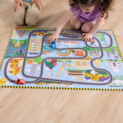 Race Around the World Tracks Floor Puzzle - 48 Pieces R5