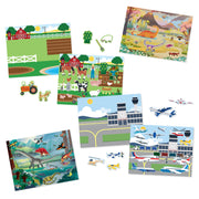 Reusable Sticker Pad 3-Pack: Vehicles, Habitats, Prehistoric H6