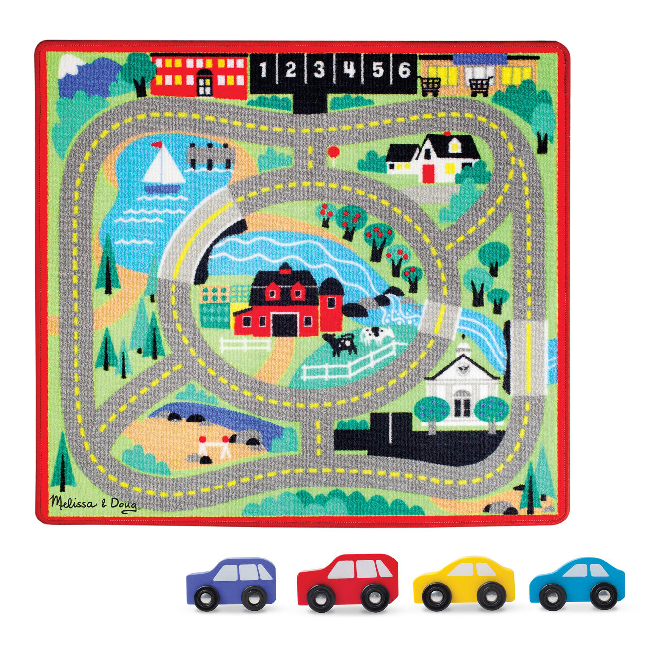 Round the Town Road Rug & Car Set G9