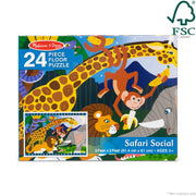 Safari Social Floor Puzzle - 24 Pieces U5