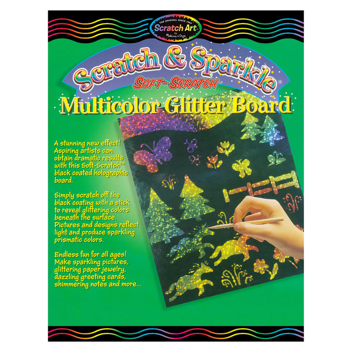 Scratch & Sparkle Multicolor Glitter w/stylus (10 boards) O0