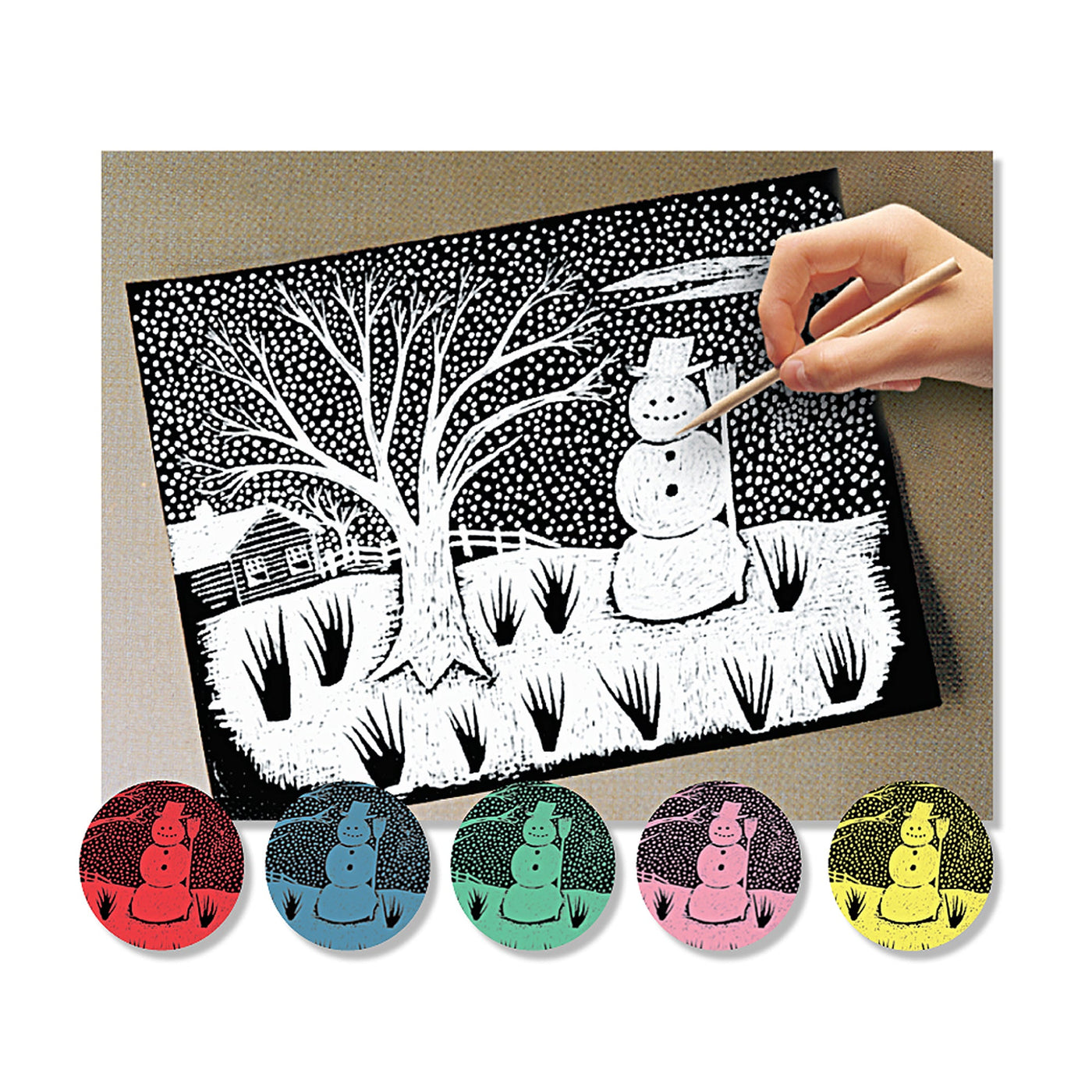 Scratch Art Paper - Solid Color Assortment (60 sheets) H0
