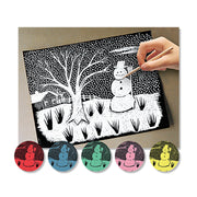 Scratch Art Paper - Solid Color Assortment (60 sheets) H0
