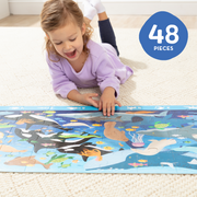 Search & Find Beneath the Waves Floor Puzzle - 48 Pieces E3