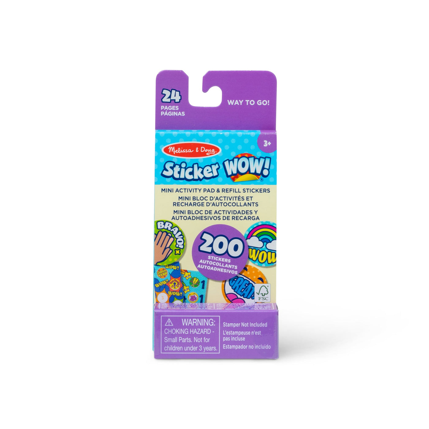 Sticker WOW!® Mini Activity Pad & Refill Stickers - Way to Go! (200+ Stickers, Stamper Not Included) F4