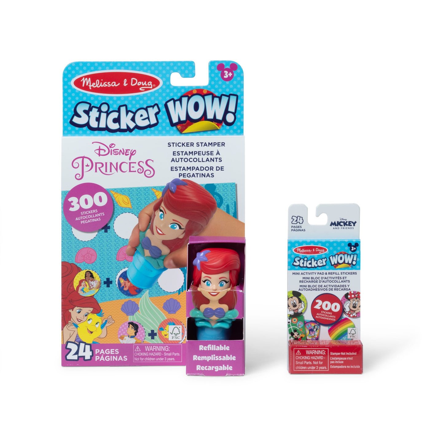 Sticker WOW!™ Disney Ariel Bundle: Activity Pad & Sticker Stamper + Mini Activity Pad and 200 Refill Stickers F1
