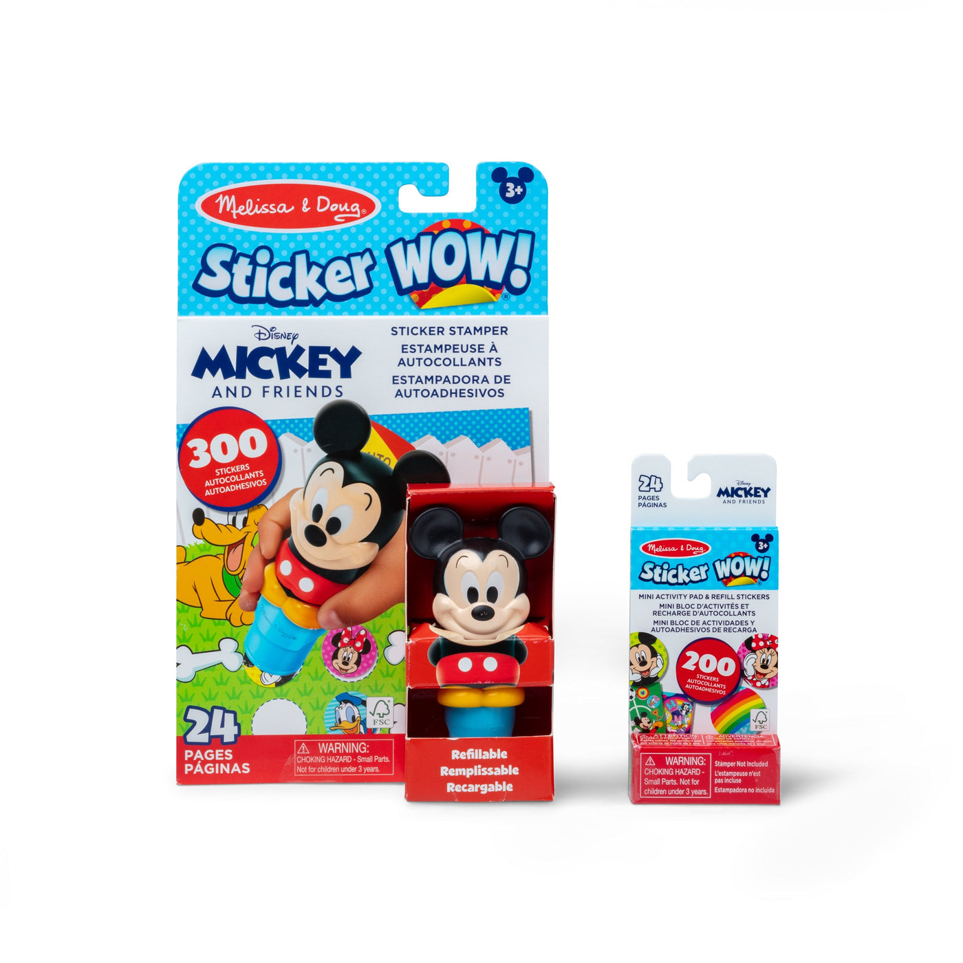 Sticker WOW!™ Disney Mickey Mouse Bundle: Activity Pad & Sticker Stamper + Mini Activity Pad and 200 Refill Stickers X1
