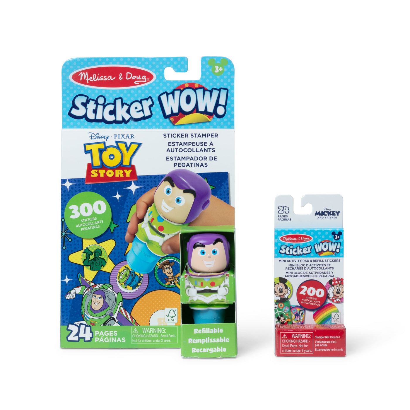 Sticker WOW!™ Disney Toy Story Buzz Lightyear Bundle: Activity Pad & Sticker Stamper + Mini Activity Pad and 200 Refill Stickers U9