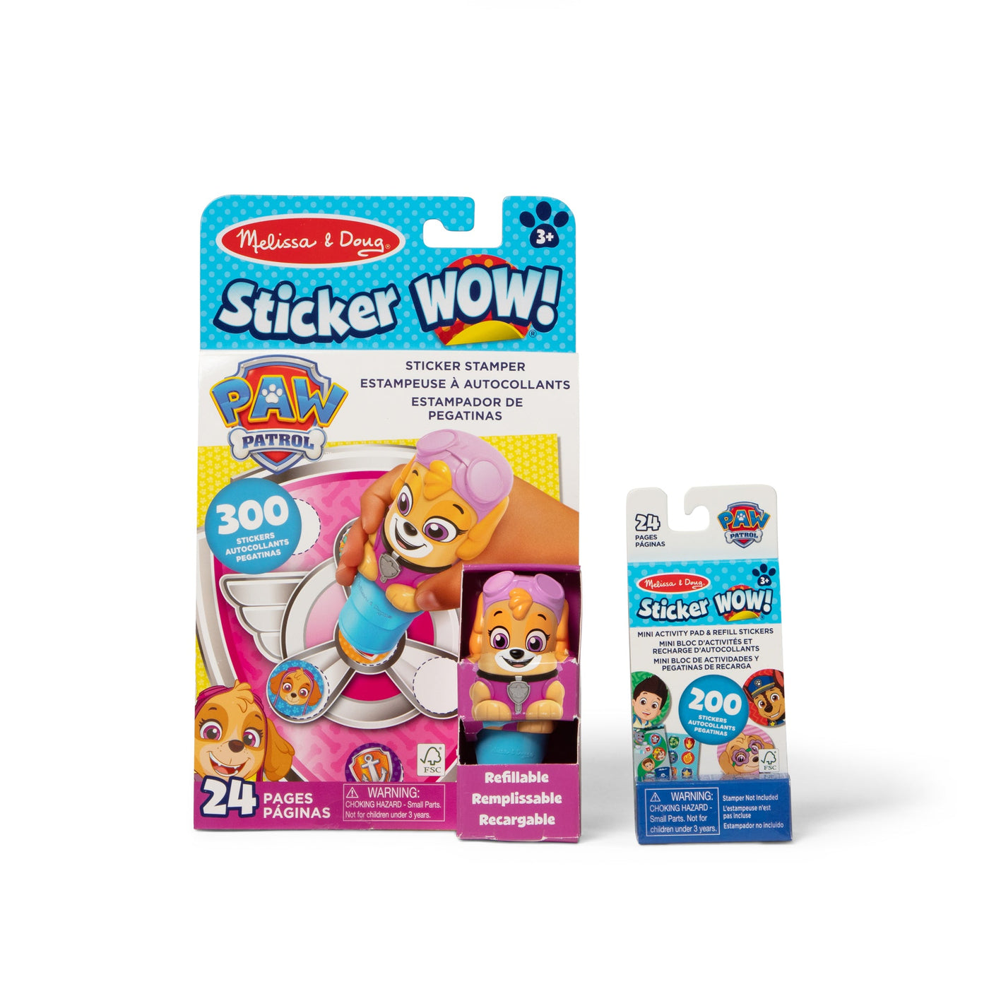 Sticker WOW!™ PAW Patrol Skye Bundle: Activity Pad & Sticker Stamper + Mini Activity Pad and 200 Refill Stickers T5