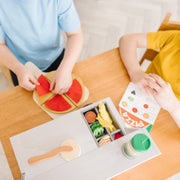 Top & Bake Pizza Counter - Wooden Play Food M6