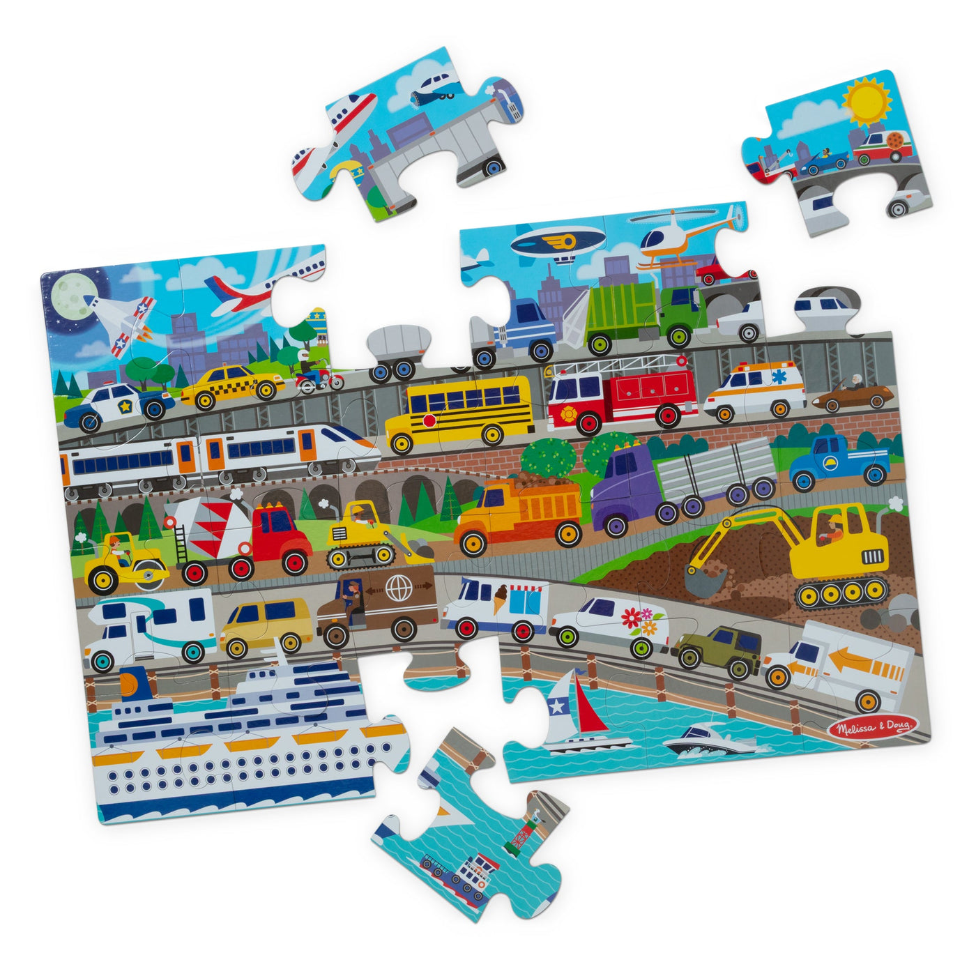 Traffic Jam Floor Puzzle - 24 Pieces V5