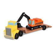 Trailer & Excavator Wooden Vehicles Play Set J5