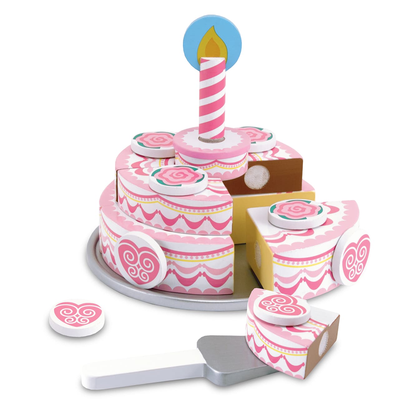 Triple-Layer Party Cake - Wooden Play Food I5