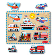 Vehicles Sound Puzzle - 8 Pieces X2