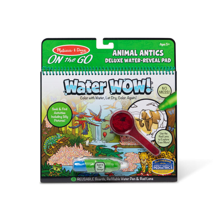 Water Wow! Animal Antics Deluxe Water-Reveal Pad - On the Go Travel Activity J2
