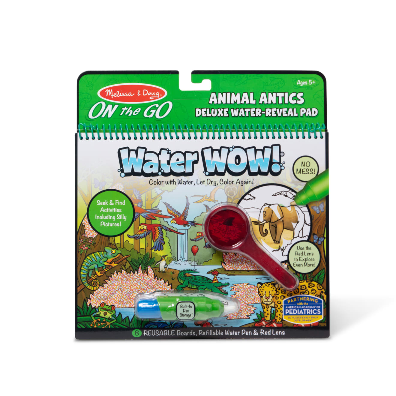 Water Wow! Animal Antics Deluxe Water-Reveal Pad - On the Go Travel Activity K2